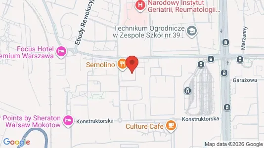 Apartments for rent i Warszawa Mokotów - kort over placeringen
