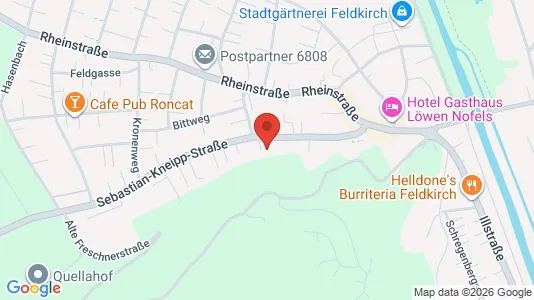 Apartments for rent i Feldkirch - kort over placeringen