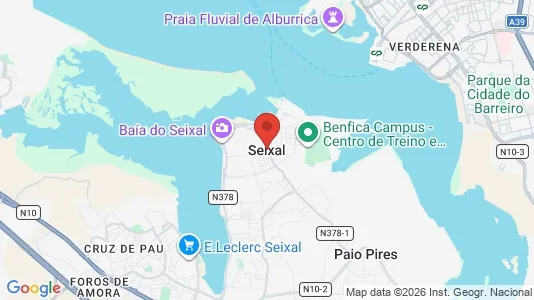 Apartments for rent i Seixal - kort over placeringen