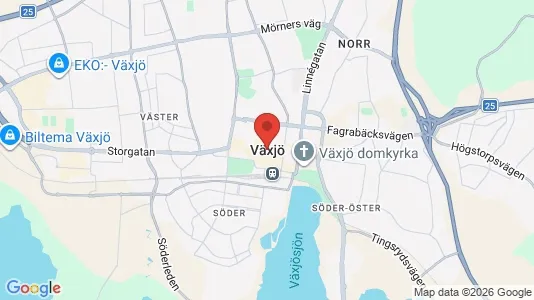 Apartments for rent i Växjö - kort over placeringen