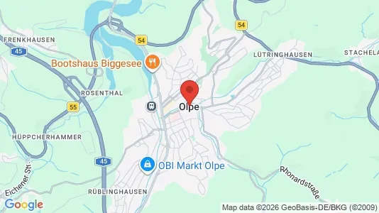Apartments for rent i Olpe - kort over placeringen
