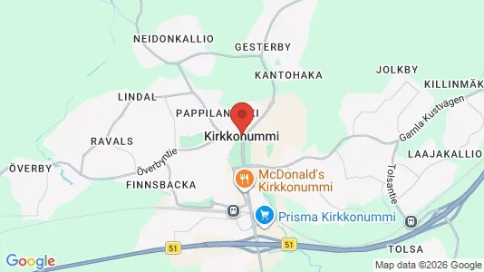 Apartments for rent i Kirkkonummi - kort over placeringen