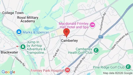 Apartments for rent in Camberley - Surrey - Photo from Google Street View