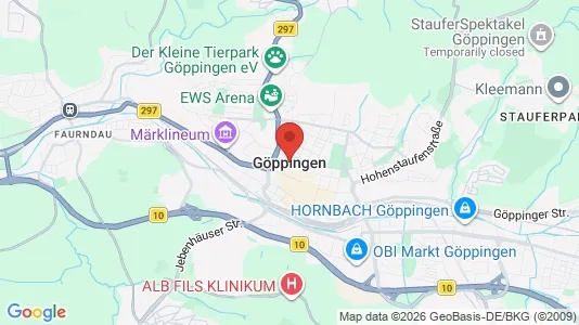 Apartments for rent i Göppingen - kort over placeringen