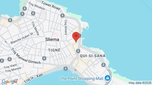 Apartments for rent i Sliema - kort over placeringen