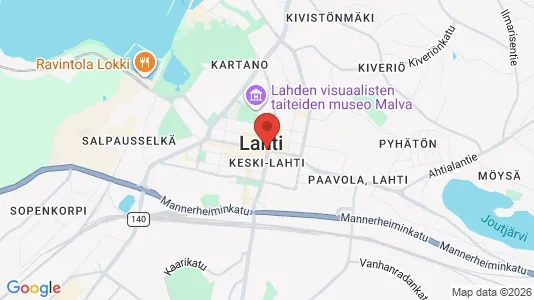 Apartments for rent i Lahti - kort over placeringen