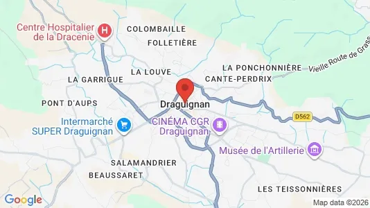 Apartments for rent i Draguignan - kort over placeringen