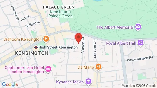 Apartments for rent i London W8 - kort over placeringen