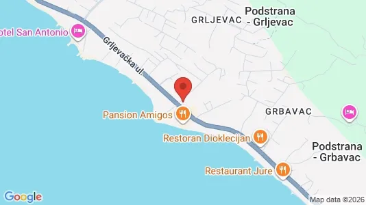 Apartments for rent i Podstrana - kort over placeringen