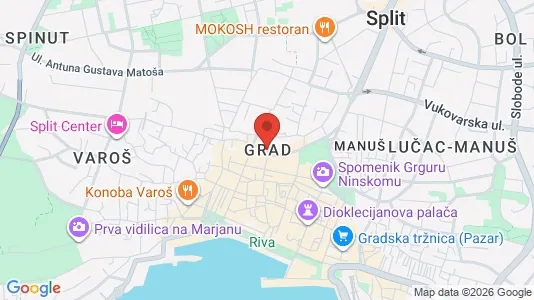 Apartments for rent i Split - kort over placeringen