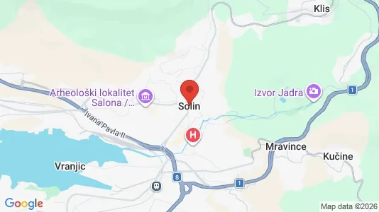 Houses for rent i Solin - kort over placeringen