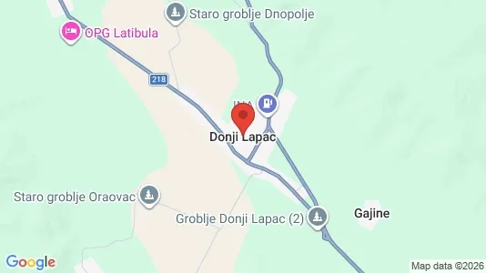 Apartments for rent i Donji Lapac - kort over placeringen