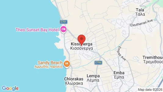Apartments for rent i Kissonerga - kort over placeringen