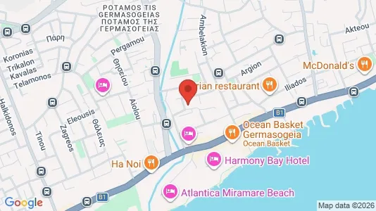 Apartments for rent i Germasogeia - kort over placeringen