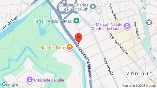 Apartments for rent i Lille - kort over placeringen