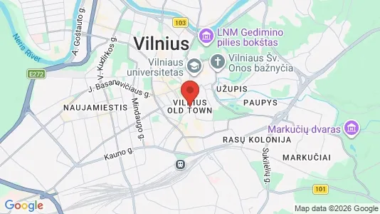 Apartments for rent i Vilnius Senamiestis - kort over placeringen