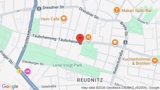 Apartments for rent i Leipzig - kort over placeringen