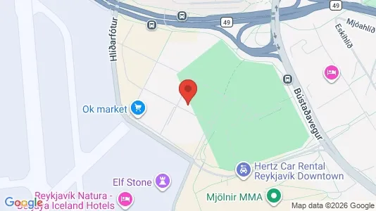 Apartments for rent i Reykjavík Hlíðar - kort over placeringen