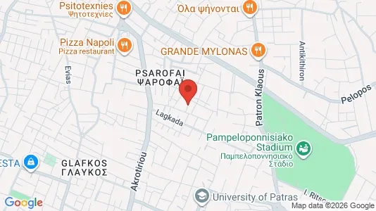 Apartments for rent i Patras - kort over placeringen