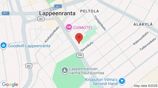Apartments for rent i Lappeenranta - kort over placeringen