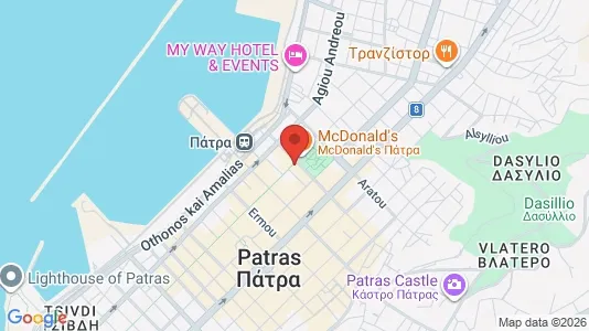 Apartments for rent i Patras - kort over placeringen