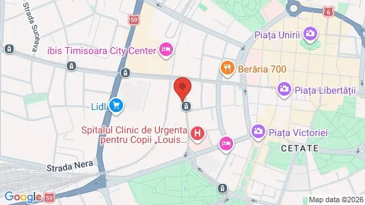 Apartments for rent i Timişoara - kort over placeringen