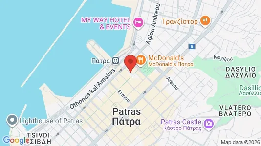 Apartments for rent i Patras - kort over placeringen