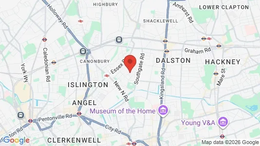 Rooms for rent i London N1 - kort over placeringen