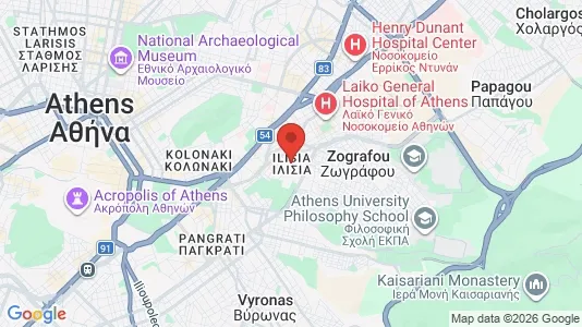 Apartments for rent i Athens Ilisia - kort over placeringen