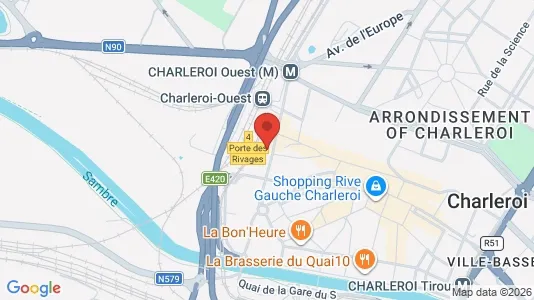 Apartments for rent i Charleroi - kort over placeringen