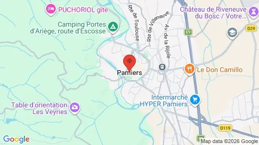 Apartments for rent i Pamiers - kort over placeringen
