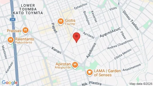 Apartments for rent i Thessaloniki - kort over placeringen