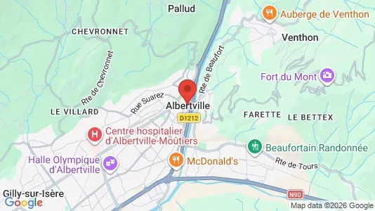 Apartments for rent i Albertville - kort over placeringen