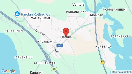 Houses for rent i Hattula - kort over placeringen