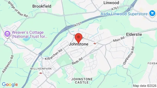 Apartments for rent i Johnstone - Renfrewshire - kort over placeringen