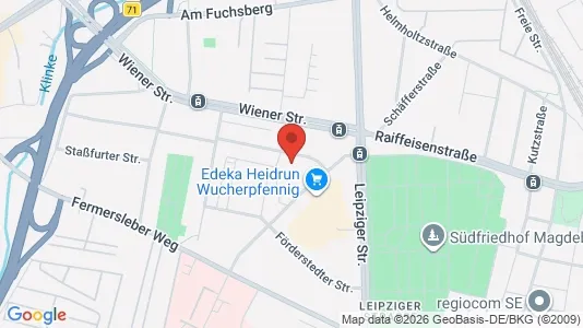 Apartments for rent i Magdeburg - kort over placeringen