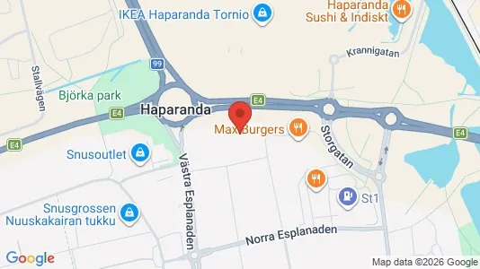 Apartments for rent i Haparanda - kort over placeringen