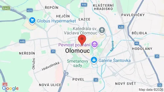Apartments for rent i Olomouc - kort over placeringen