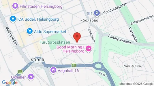 Apartments for rent i Helsingborg - kort over placeringen