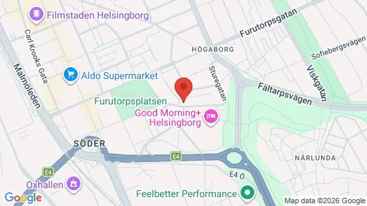 Apartments for rent i Helsingborg - kort over placeringen