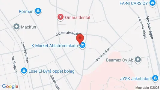 Apartments for rent i Pietarsaari - kort over placeringen