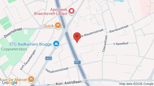 Apartments for rent i Brugge - kort over placeringen