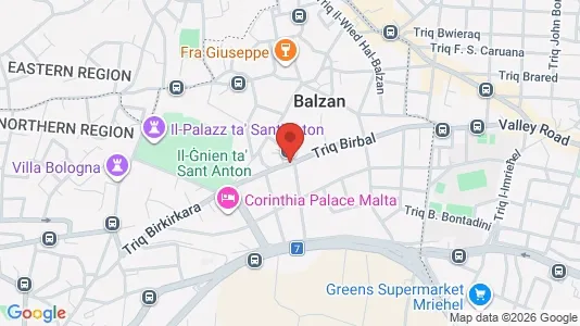 Apartments for rent i Ħal Balzan - kort over placeringen