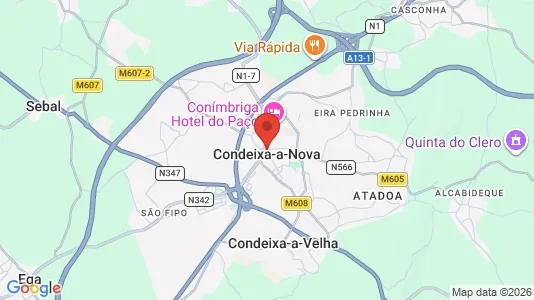 Apartments for rent i Condeixa-a-Nova - kort over placeringen