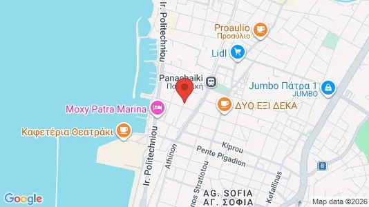 Apartments for rent i Patras - kort over placeringen