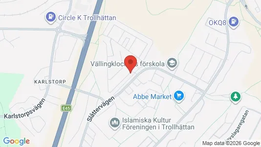 Apartments for rent i Trollhättan - kort over placeringen