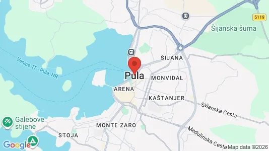 Houses for rent i Pula - kort over placeringen