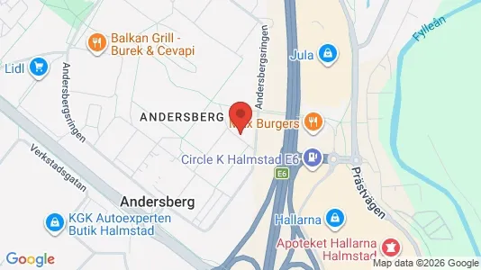 Apartments for rent i Halmstad - kort over placeringen