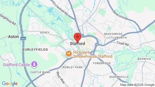 Houses for rent i Stafford - Staffordshire - kort over placeringen