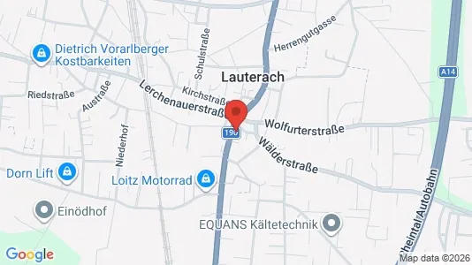 Apartments for rent i Lauterach - kort over placeringen